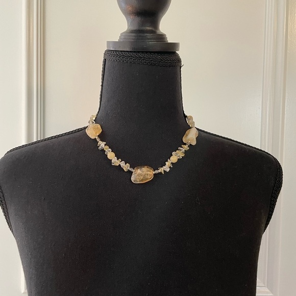 Necklace silver and glass - Picture 2 of 6